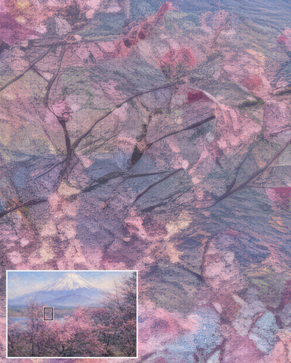 精進湖・春の光の中で|日本の伝統美を飾る - 画像 (2)