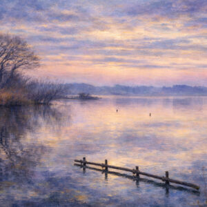 霞ヶ浦、夜明け前